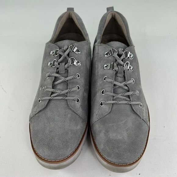 Vionic Ballari Gray Suede Oxfords Shoes US 9.5 Womens Lace-Up Combat Shoe - Picture 4 of 10